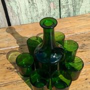 Vintage glass and carafe service