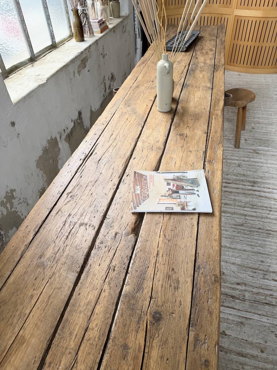 Brutalist popular art table XXL 3.5m/4m pine and oak