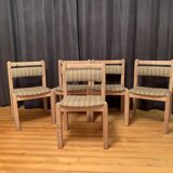 Set of five Thorsø Stolefabrik chairs, Denmark, 1970s.