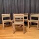 Ensemble de cinq chaises Thorsø Stolefabrik, Danemark, années 1970.