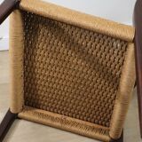 Scandinavian chair model 71 by Niels Otto Moller in teak and rope