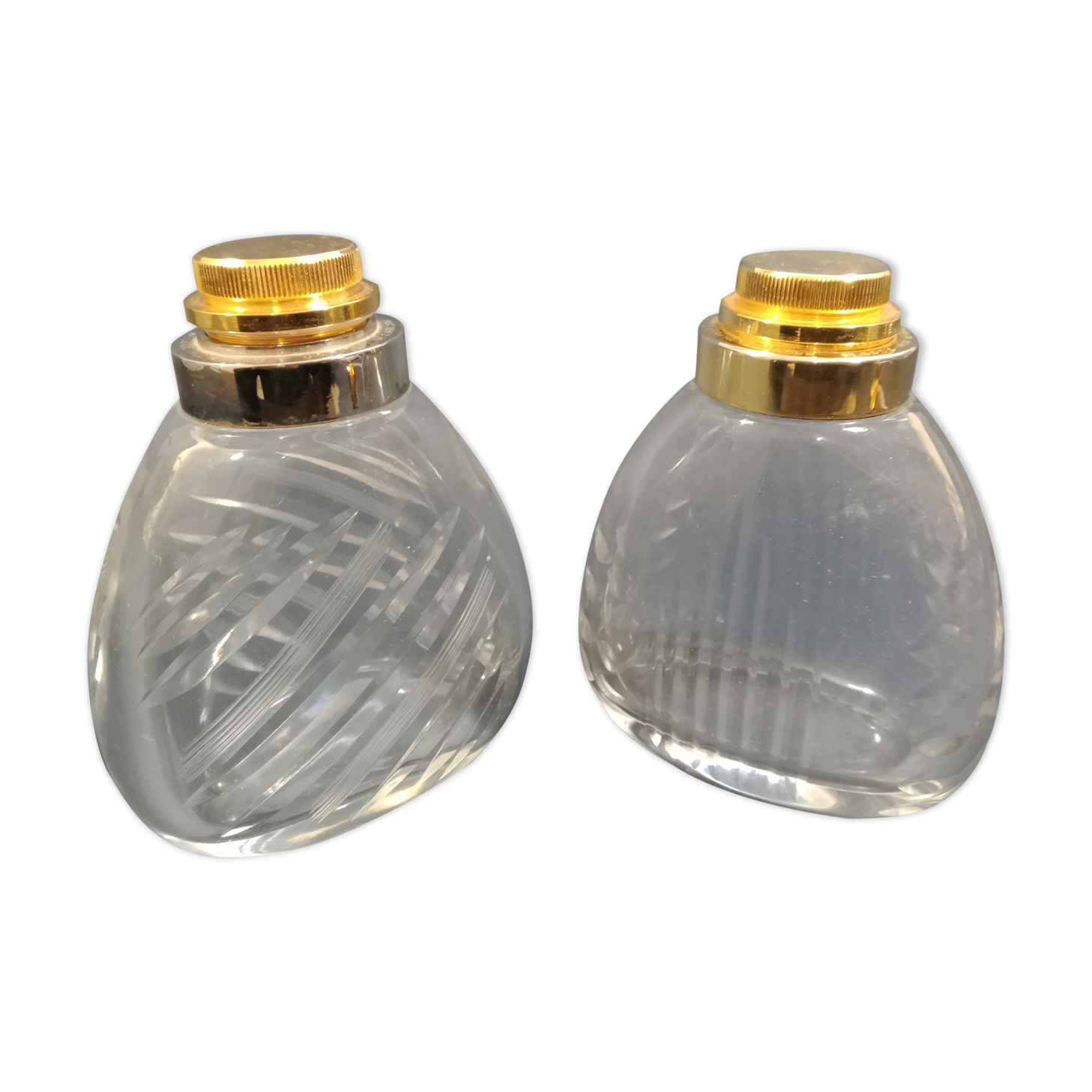 2 spray bottles cut crystal Marcel Franck "brumaire"