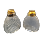 2 flacons vaporisateurs en cristal taillé Marcel Franck "brumaire"