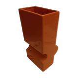 Vase vintage en céramique orange, Italie