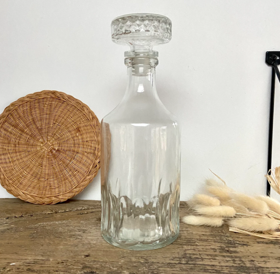 Vintage whisky decanter cut glass