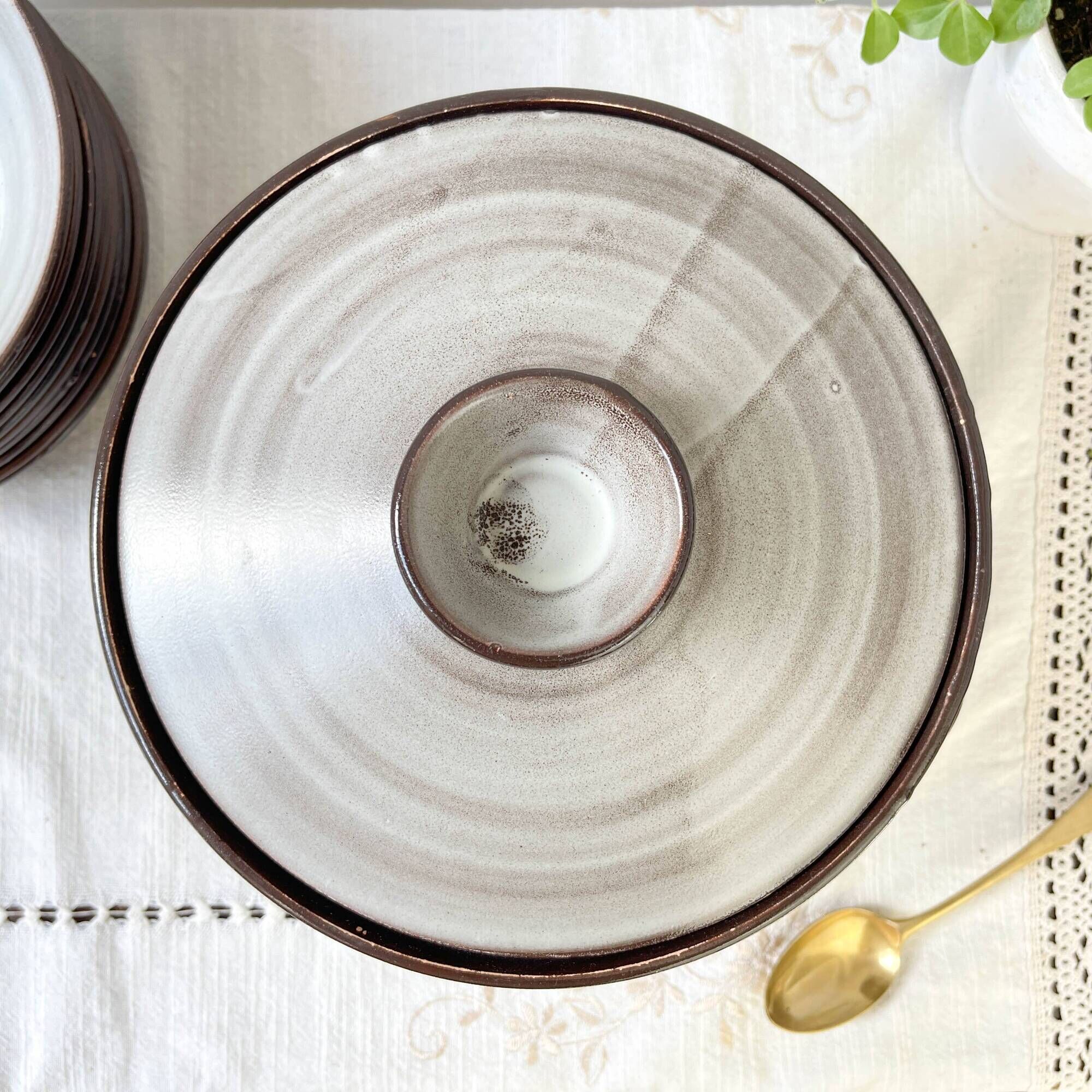 Vintage ceramic soup plates and tureen
