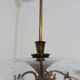 Lustre en laiton et verre du milieu du siècle Pietro Chiesa, années 1940