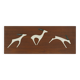 teak WALL PANEL porcelain antelopes sgrafo modern 60s design peter mueller