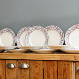 Set of 12 plates in Sarreguemines faience, Brady model