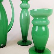 Ensemble de 3 pièces en verre vert Orrefors, Suède