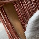 Pink velvet padded toad chair