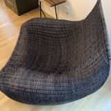 Fauteuil en rotin noir