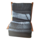 Pair of black leather armchairs Ekornes Ingmar Relling Norway 1960