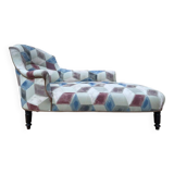 Méridienne Napoléon III tissu moderne