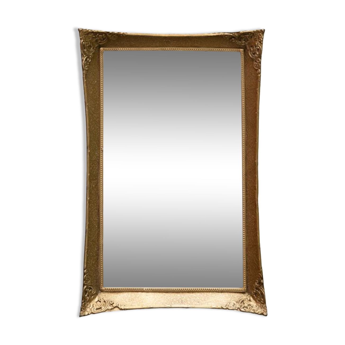 Scalloped and bevelled rectangle mirror