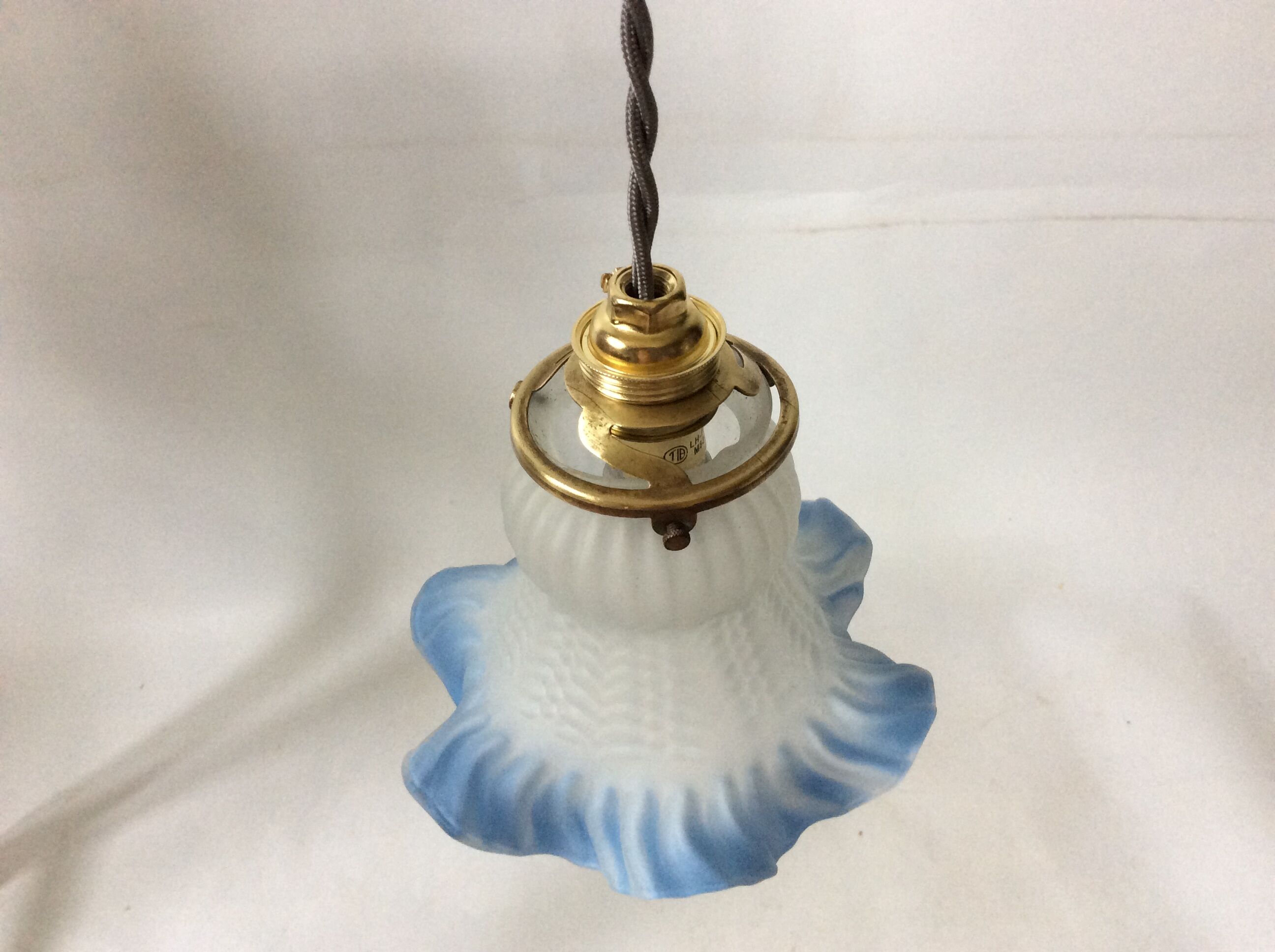 Vintage tulip opaline pendant light