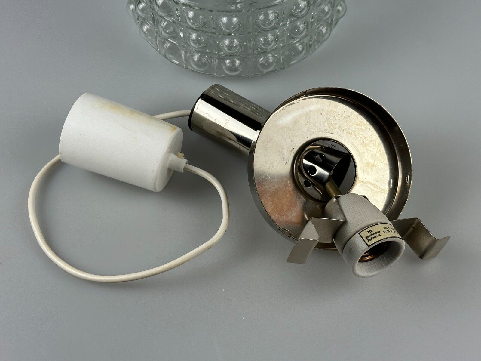 60s 70s VEB hanging lamp ceiling lamp bubble chrome glass space age design