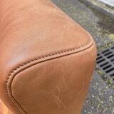 Scandinavian 2-seater canapé in genuine leather from De Sede, Switzerland, 150cm.