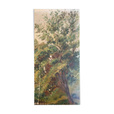 Painting old landscape early twentieth century