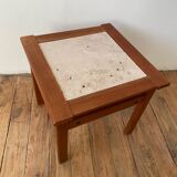 Scandinavian travertine coffee table