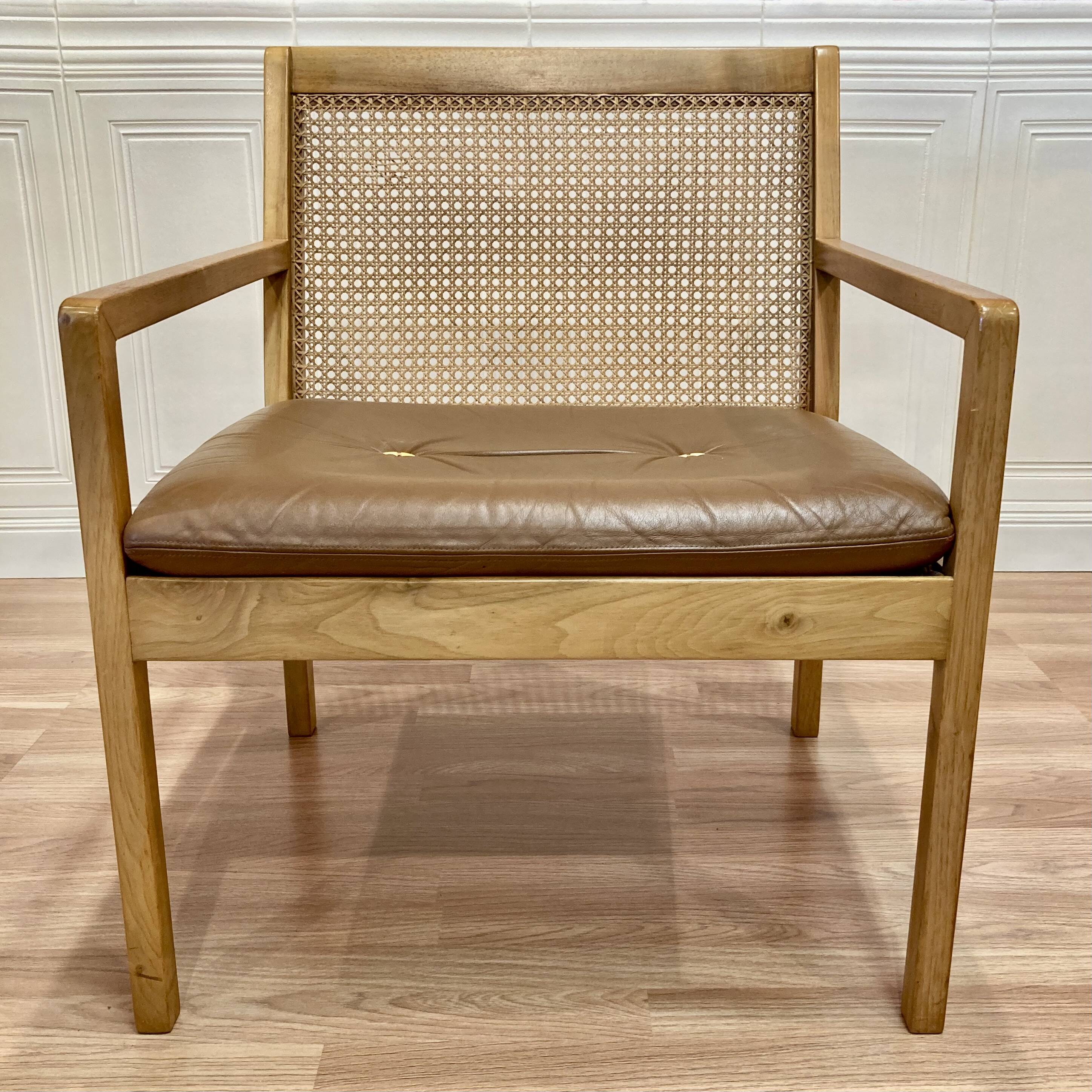 Scandinavian design leather armchair "Bernt Petersen" 1960.