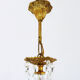 Old 8-branch brass chandelier and glass stamps