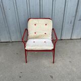 Vintage 80s grid armchair