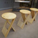 4 tabourets design pliants Adrian Reed, modèle Suzy