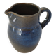 Small blue ceramic pitcher Signed Poterie de Nault