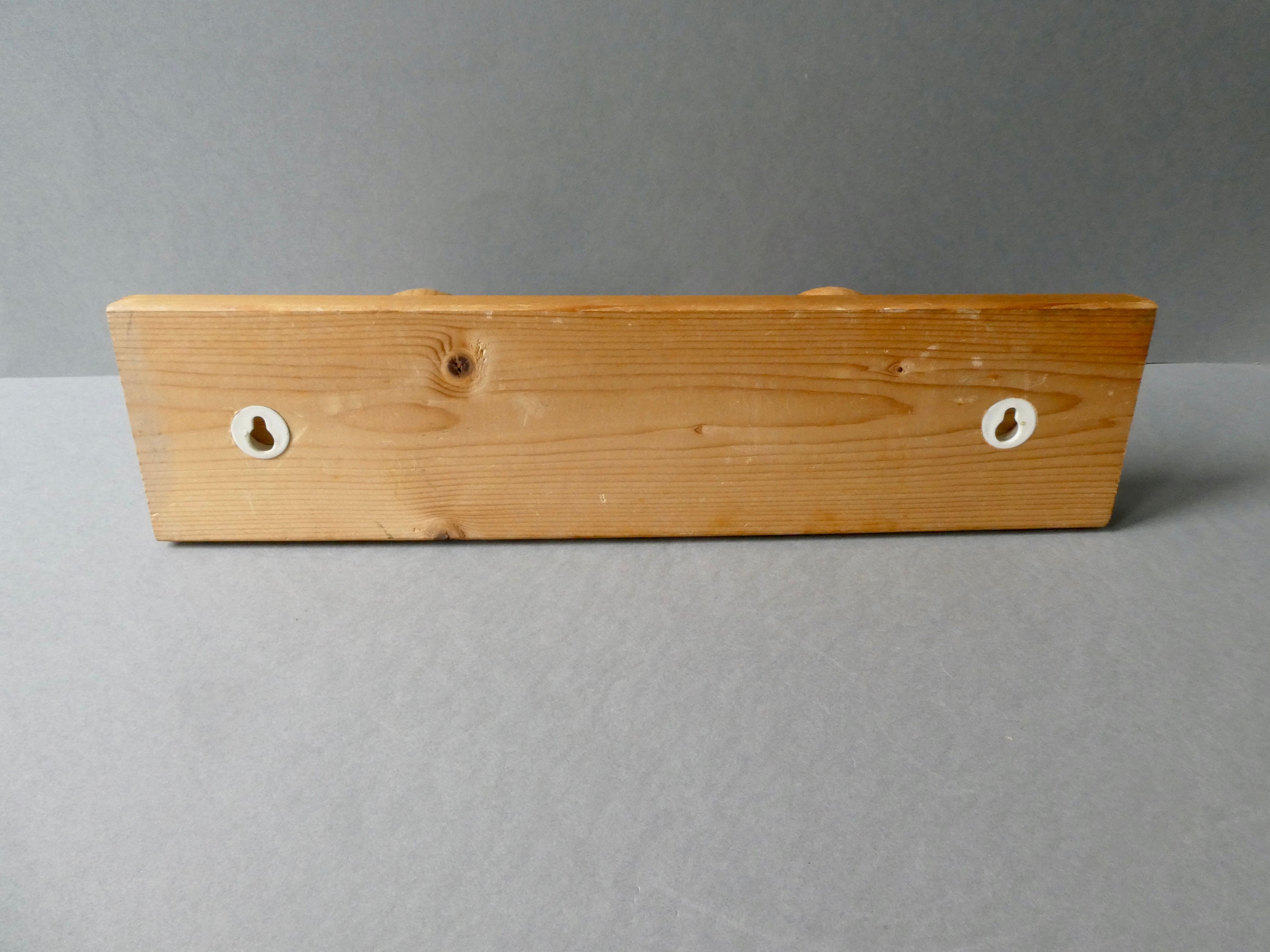 Wall coat rack with 2 pine ball hooks