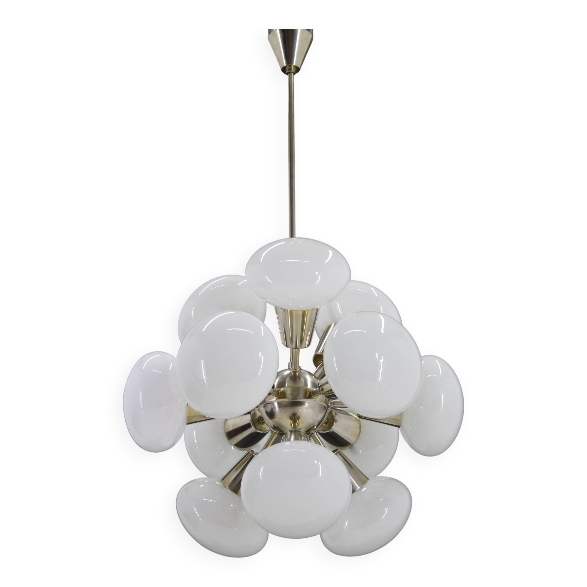 1970s Chrome Plated  12-Flamming  Sputnik , Czechoslovakia