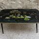 Vintage coffee table year 60 Japanese décor compass feet signed Sandie
