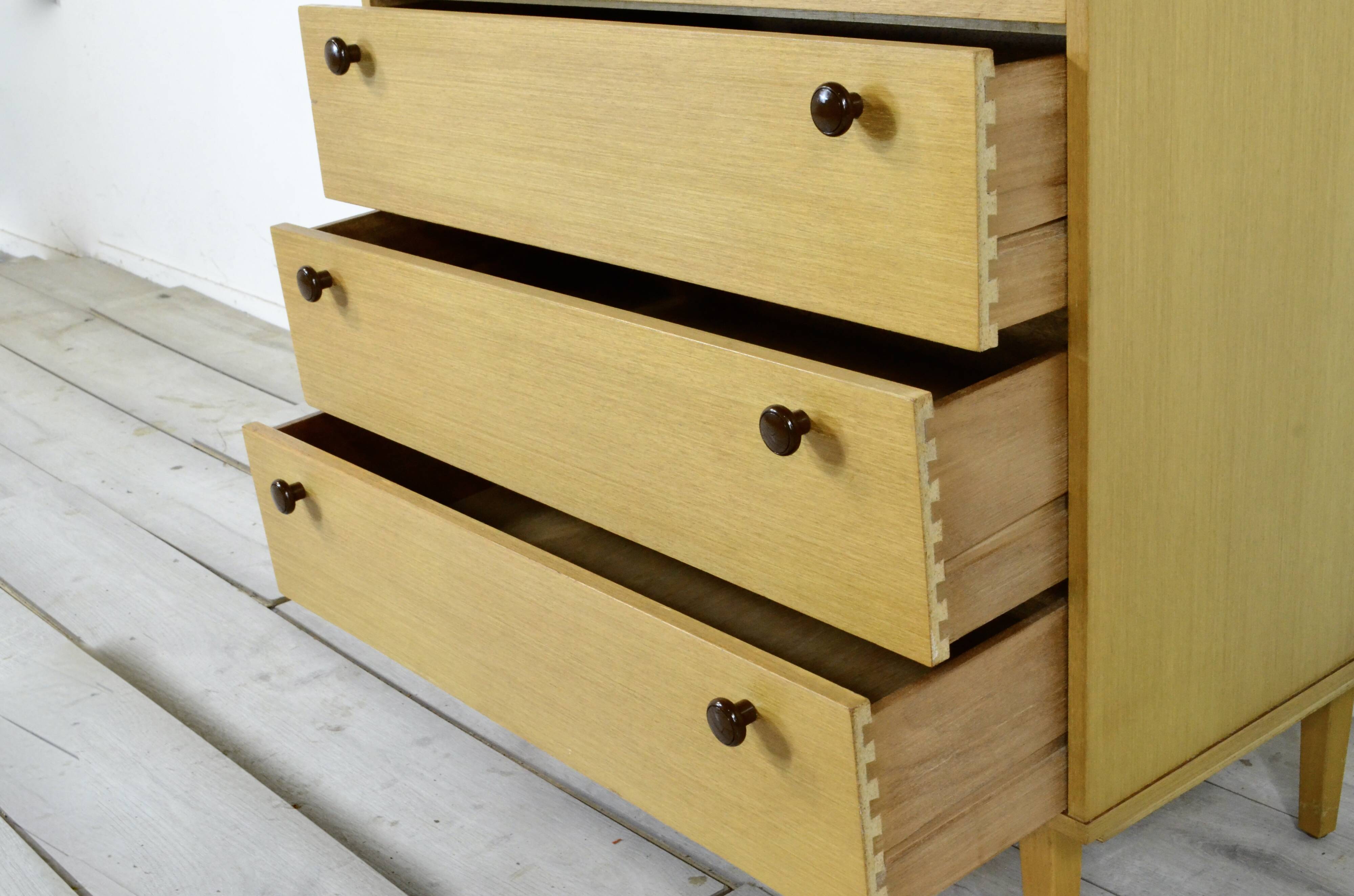 Midcentury 'Avalon' Teak Tallboy / Chest Of Drawers. Vintage Modern