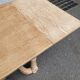Extendable farmhouse dining table, renovated in raw wood, 270cm