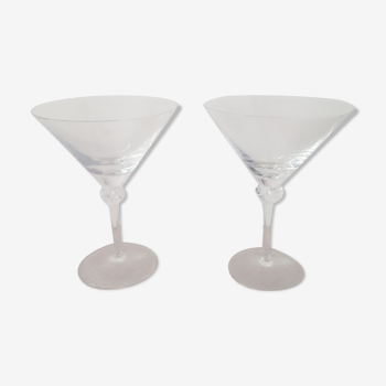 Duo cocktail glasses Daum cristal Boléro