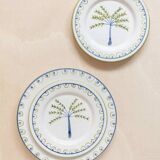 Hand painted ceramic dessert plate