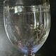 9 antique glass wine glasses engraved with flowers
