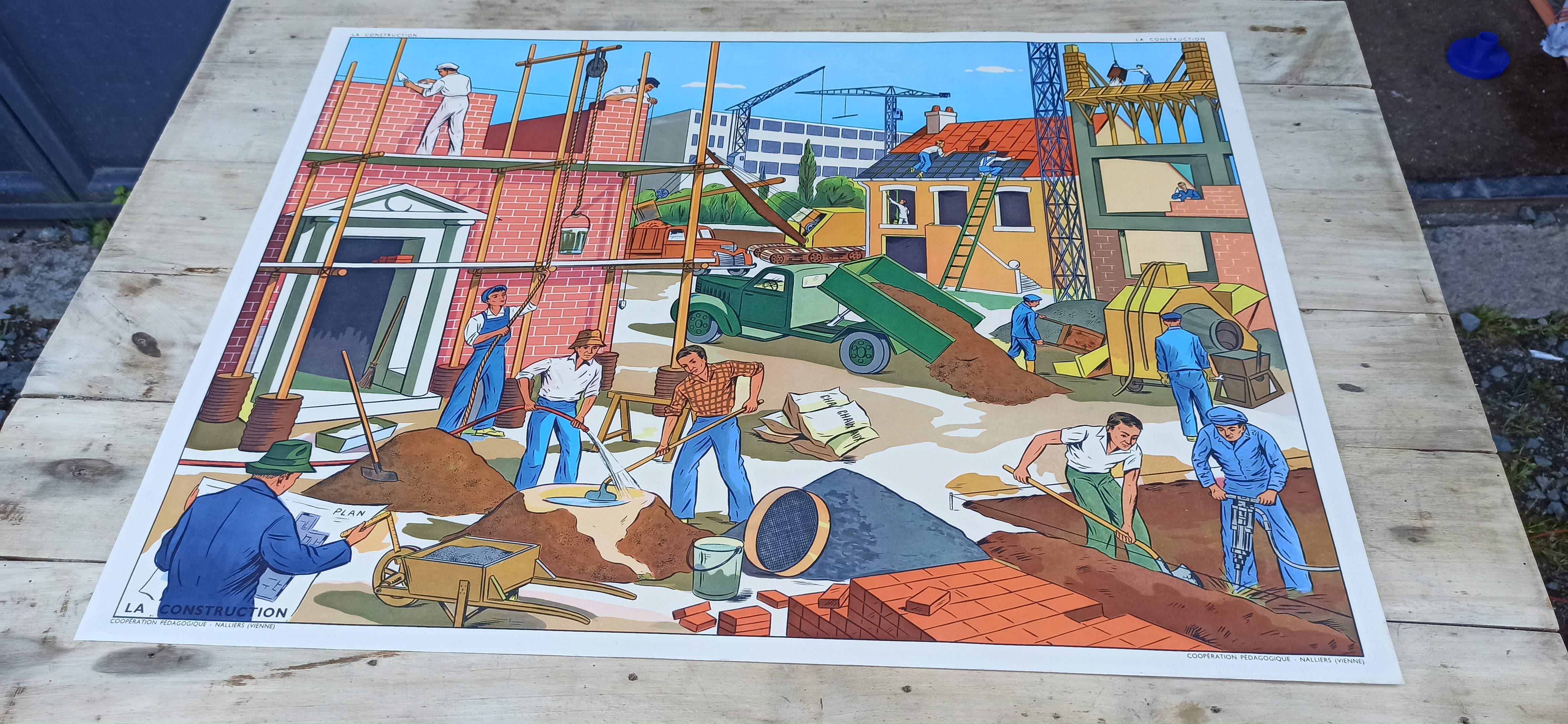 School poster two/back 76 x 56 - reading sheet the farm / construction