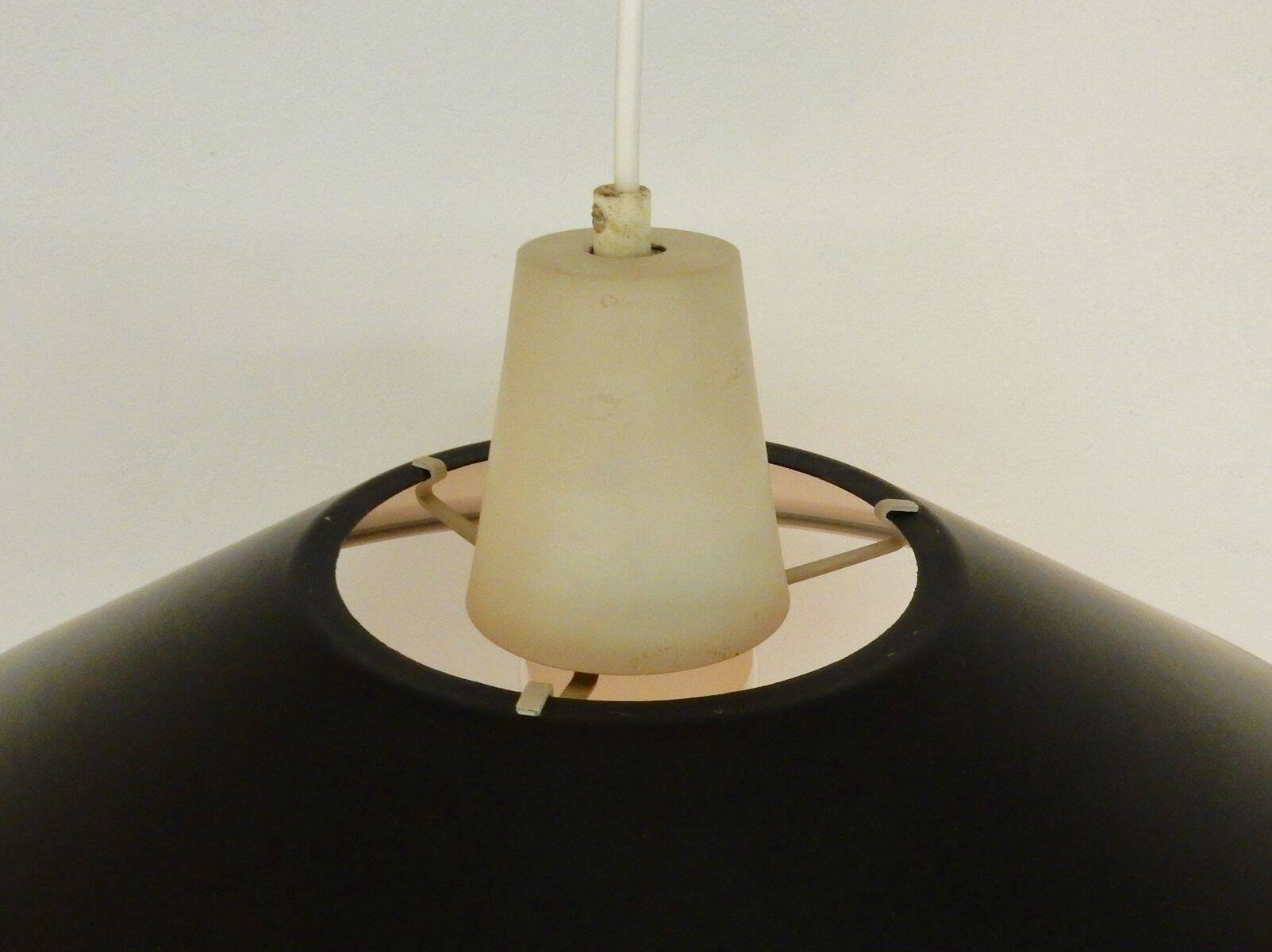 Rare black Combi Lamperne series pendant lamp by Per Iversen for Louis Poulsen