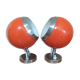 Paire d'appliques eyeball orange