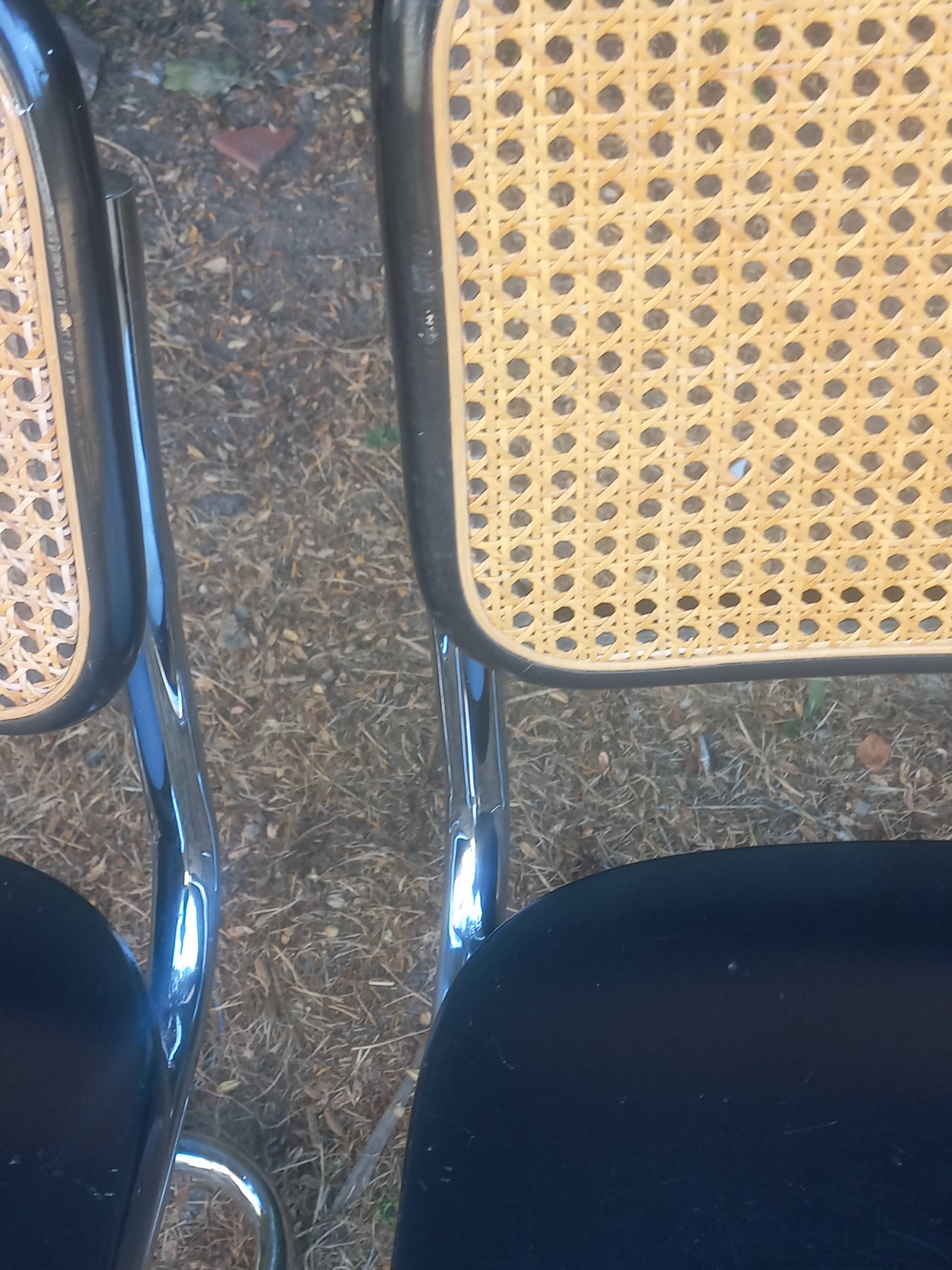 Pair of Marcel Breuer Cesca B32 chairs