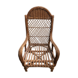 Child chair in rattan and wood