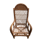 Child chair in rattan and wood
