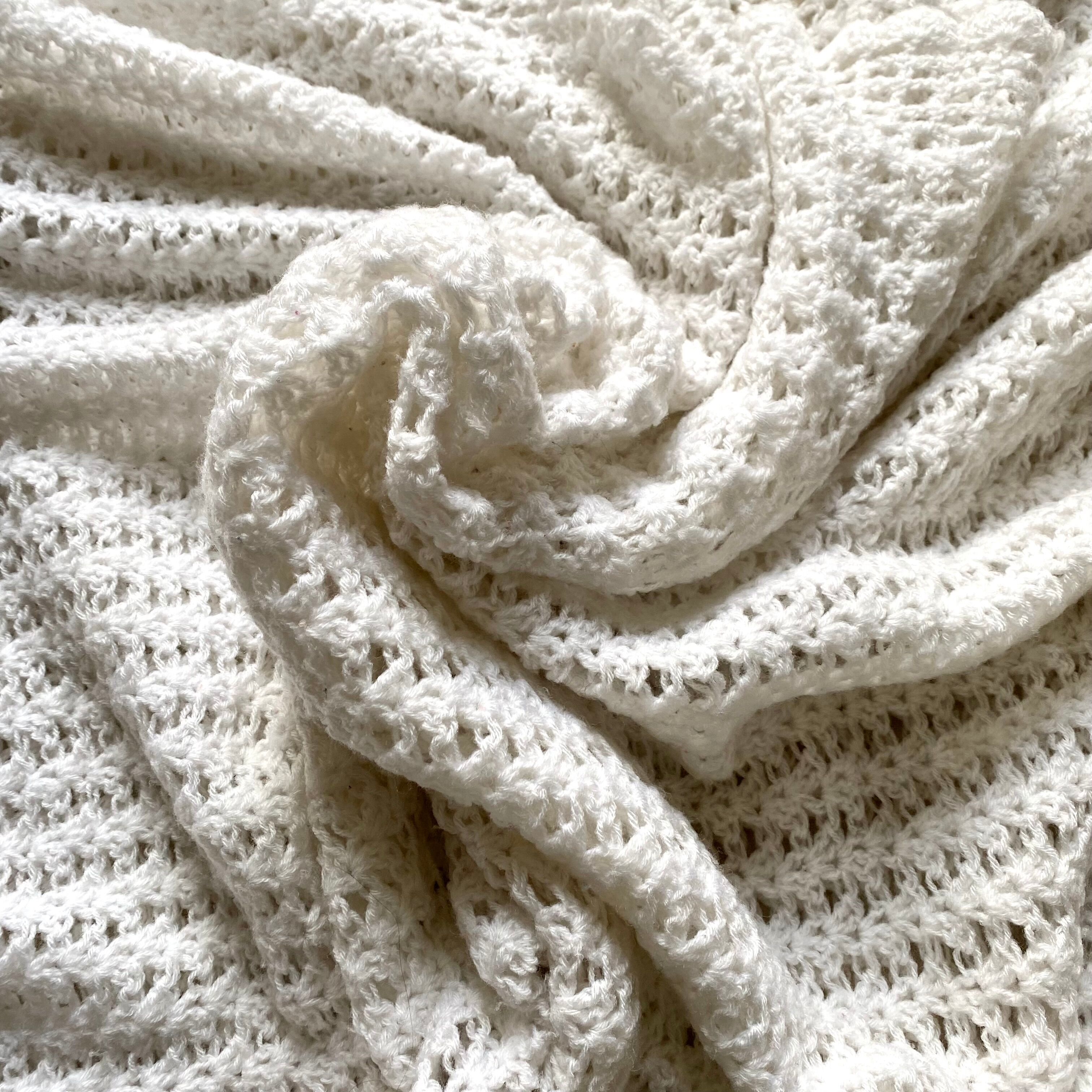 Couverture crochet vintage 140 x 130