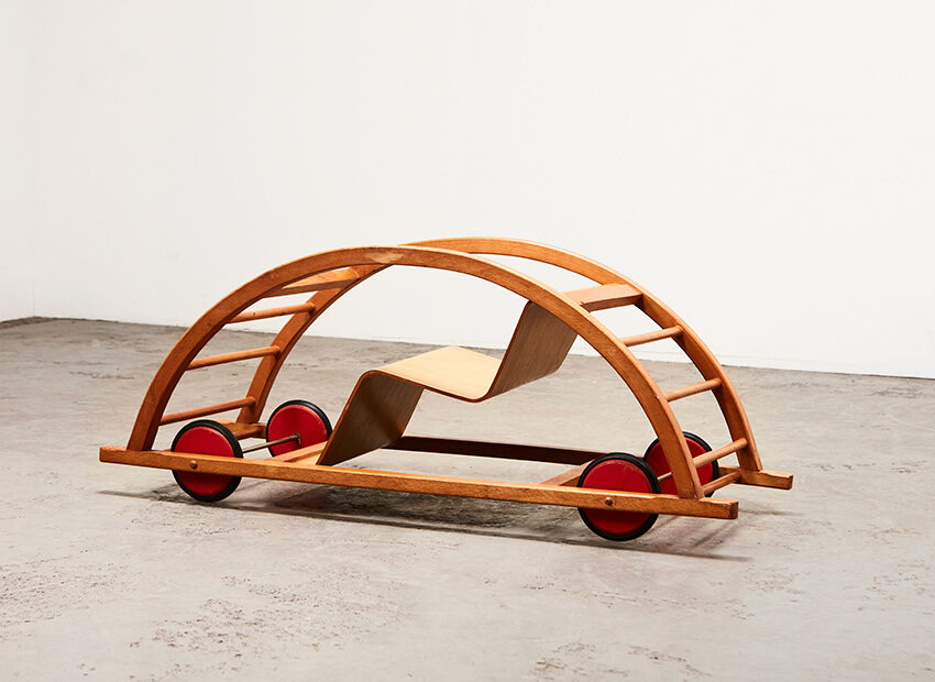 Hans Brockhage Kids Car / Rocking Chair for Siegfried Lenz 1950s