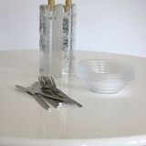 Space Age round table with chrome tulip base