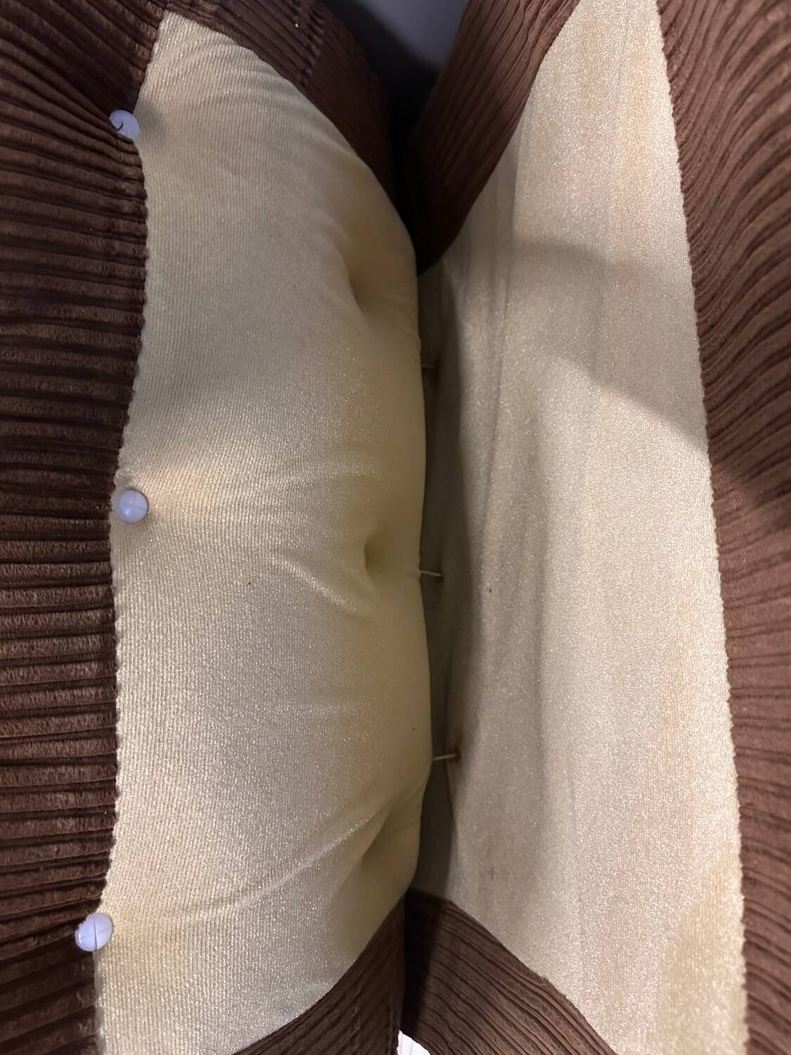 Vintage brown corduroy armchair from the 70s