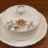 Bohemian porcelain butter dish