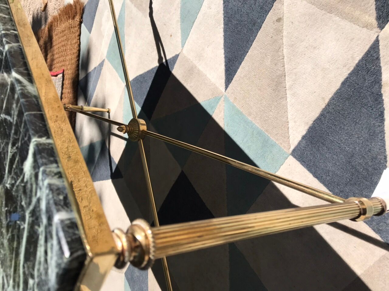 Green marble coffee table