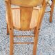 Set of 4 bistro chairs in beech and blond oak from the 50s